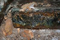 floor sand melts on bricks, 1